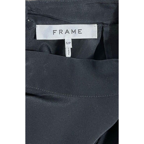 Frame Silk Sleeveless Mock Neck Keyhole Casual Blouse Top. Size:  S/P - Picture 7 of 9